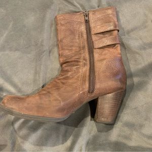 Nurture Jayden Low Calf Brown Leather Boots Size 8